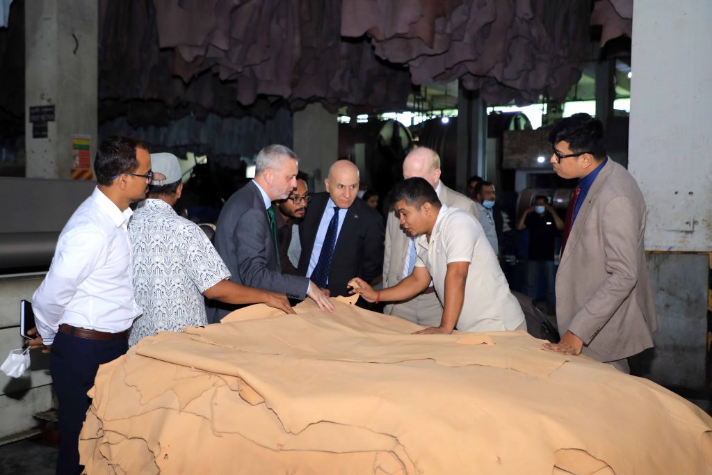 Their Excellencies, the Ambassadors of the EU, Germany, and Italy to Bangladesh, visited the Tannery Industrial Estate, Dhaka photo